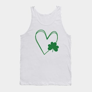 Shamrock Clover Shirt, Minimalist Shamrock Shirt, Irish Shirt Women, Cute Irish Shirt, Irish Girlfriend Gift, St Patrick Day Shirt, Lucky Shirt Tank Top